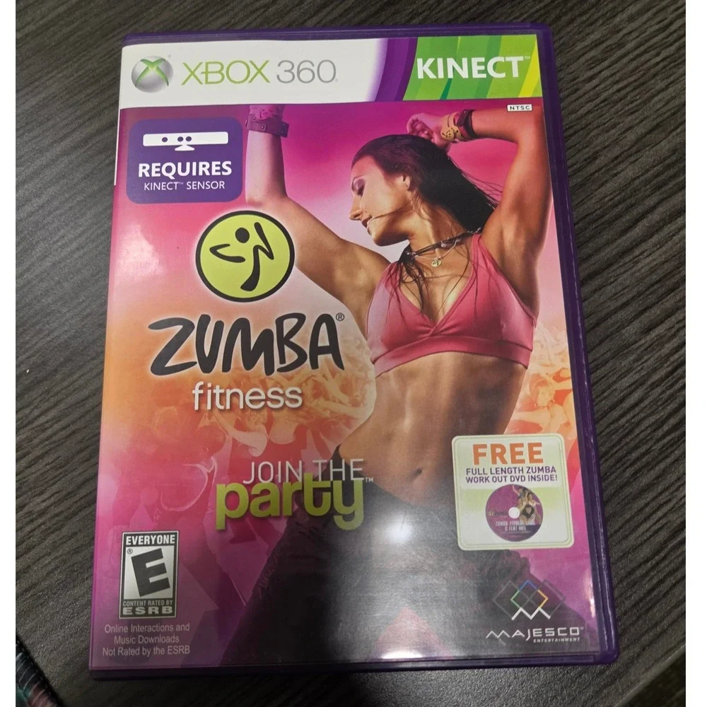 Zumba Fitness Join the Party Xbox 360 Kinect Video Game with Bonus Workout DVD